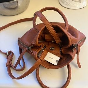 Anthropologie Brown Leather Bag